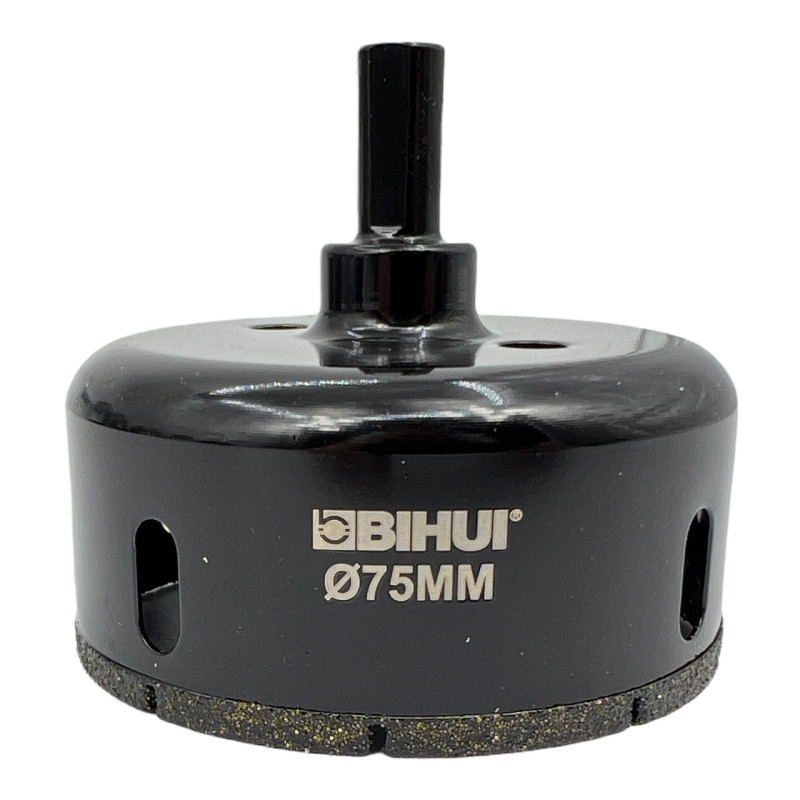 Алмазна коронка BIHUI Ceramics PRO 75 мм під дриль (DBW75)