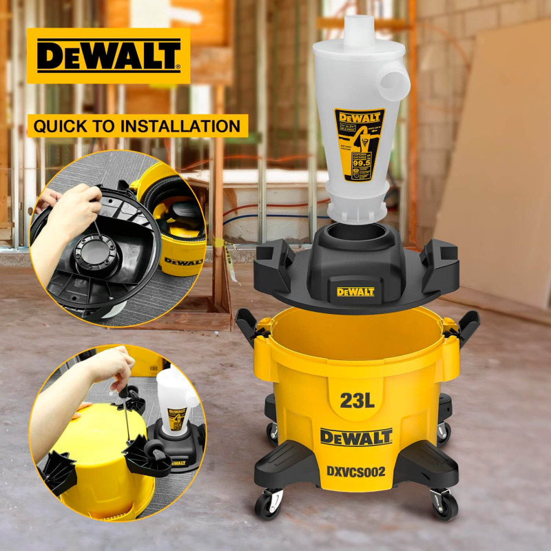 Фільтр-циклон DeWALT для
будівельних пилосмоків, 23 л
(DXVCS002)