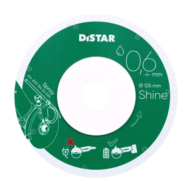 Круг алмазний відрізний Distar Shine
1A1R 125x0,6x22,23 (11127457030)