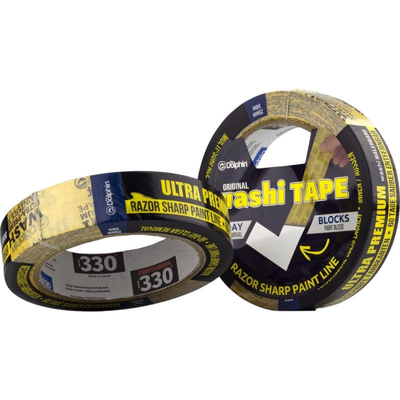 Малярська стрічка (скотч) DOLPHIN WASHI 25ммх50м (300-1-01, 22121)