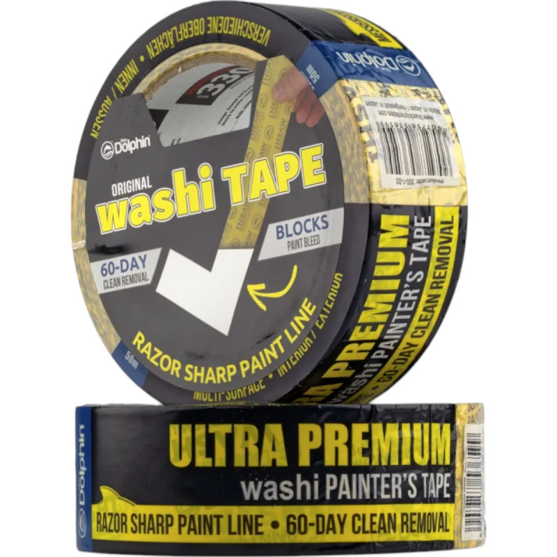 Малярська стрічка (скотч) DOLPHIN WASHI 30ммх50м (300-1-02, 27198)
