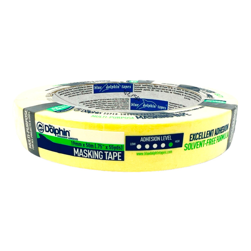 Малярська стрічка (скотч) BLUE DOLPHIN 19ммх50м (01-7-11, 22118)