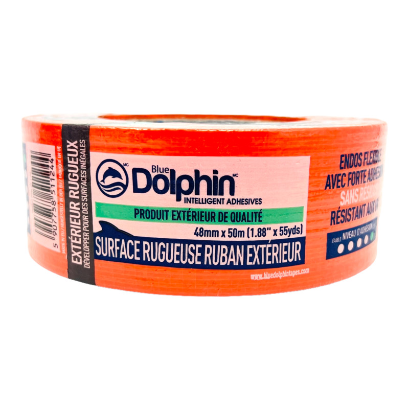 Малярська стрічка (скотч) BLUE DOLPHIN ORANGE 48ммх50м (03-1-03, 21337)