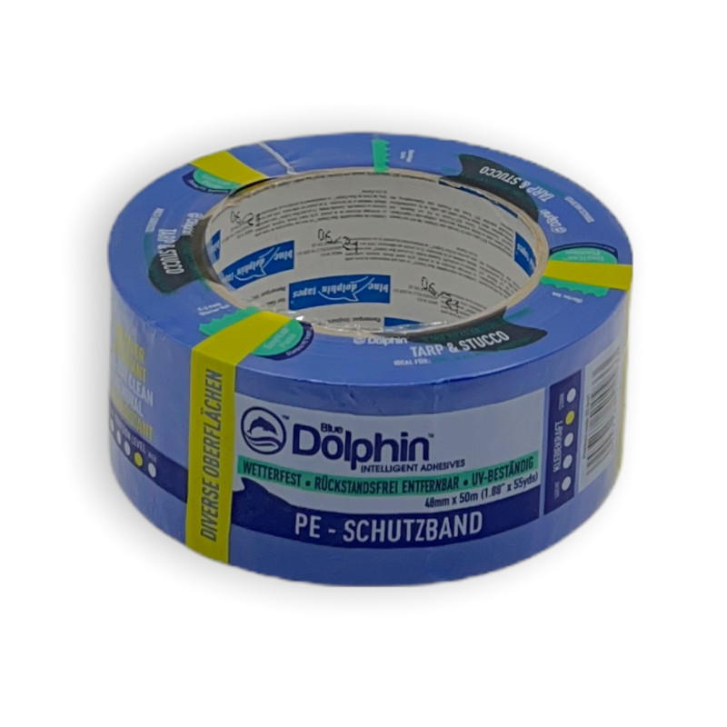 Малярська стрічка (скотч) BLUE
DOLPHIN 48ммх50м (30 днів) (02-3-01)