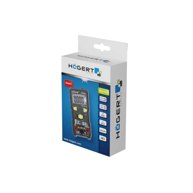 Мультиметр HOEGERT FULL-SMART, цифровий, 0-600В.(HT1E605)