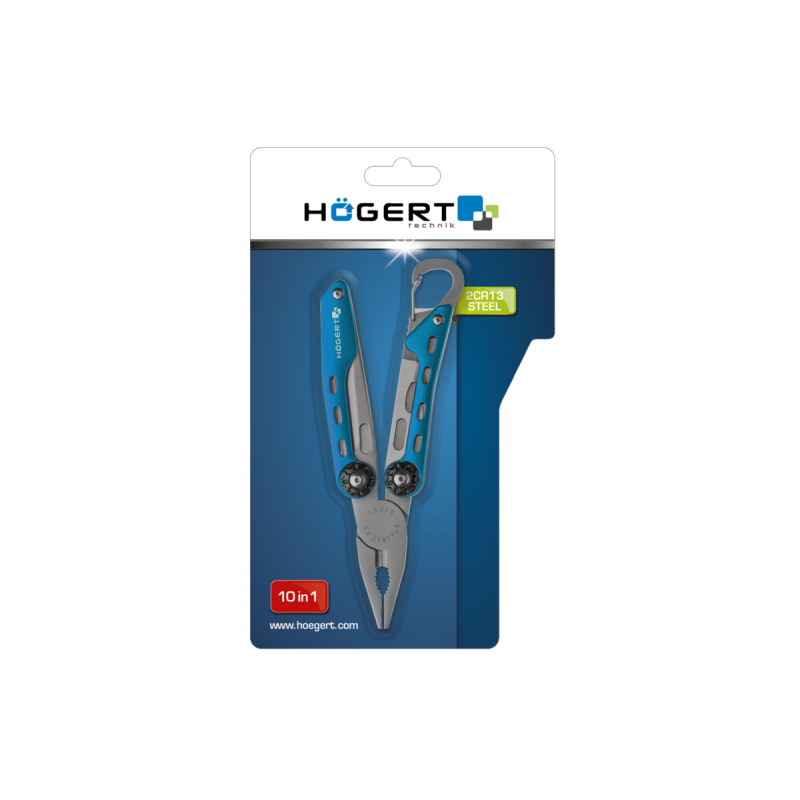 Мультиінструмент HOEGERT, 10 в 1(HT1P070)