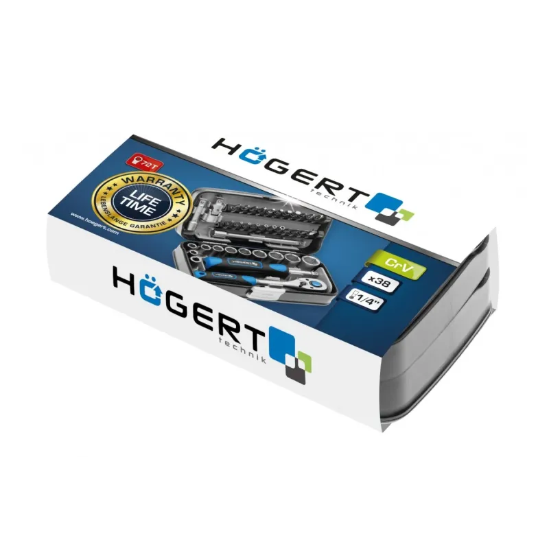HOEGERT Набір інструментів, 38шт, 1/4 (HT1R462)"