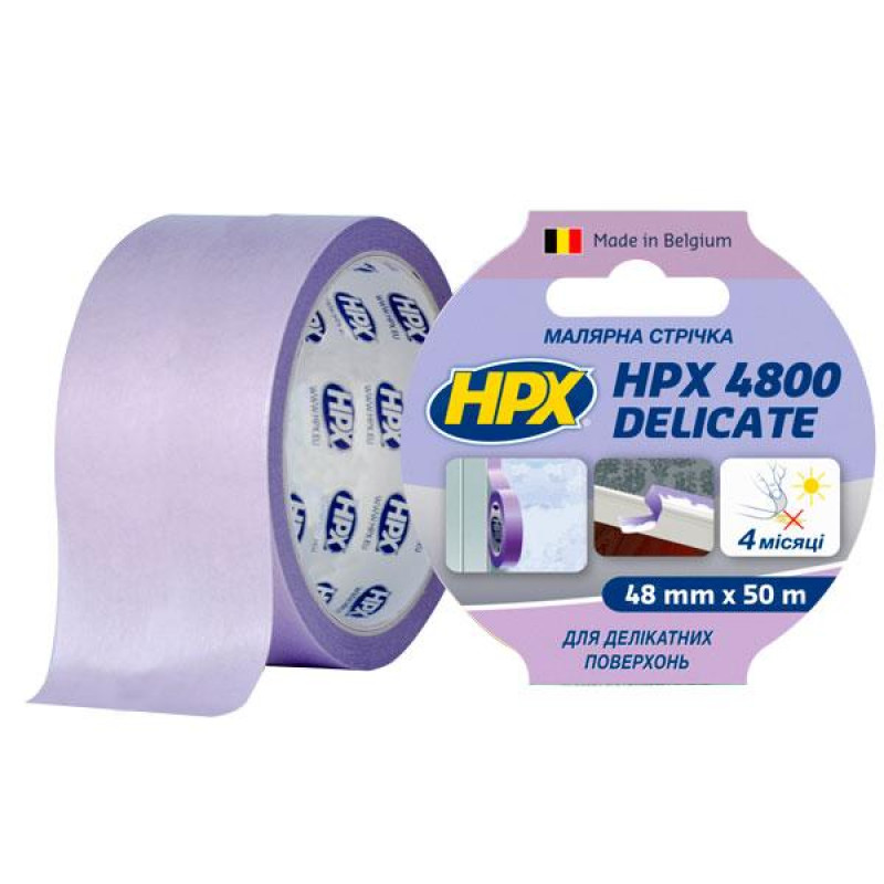 Малярська стрічка (скотч) HPX 4800 48ммх50м для  чітких контурів (PW5050)