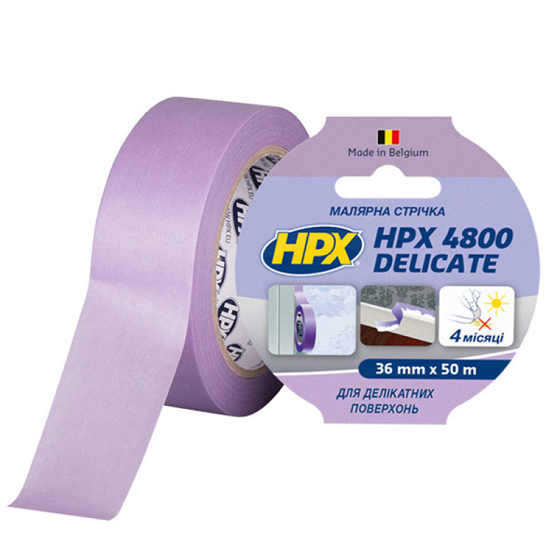 Малярська стрічка (скотч) HPX 4800 36ммх50м для чітких контурів (PW3850)