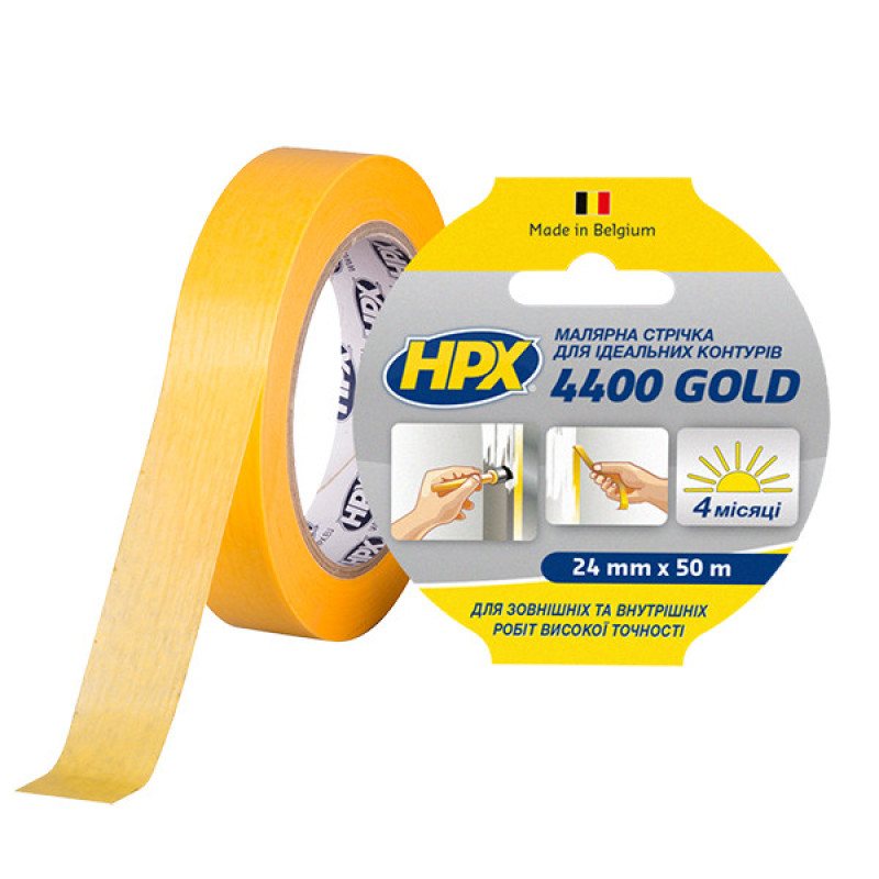 Малярська стрічка HPX 4400 Золота 24ммx50м (FP2550)