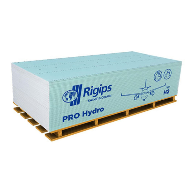 Гіпсокартон вологостійкий 12,5х1200х2500 Rigips PRO