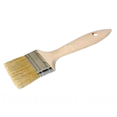 Пензель малярний плоский Профі 50 мм натуральний ворс дерев'яна ручка