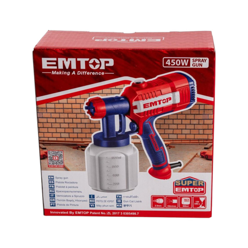 Фарбопульт EMTOP 0,8 л, 0.2 бар, 450
Вт. (ESGN35001)