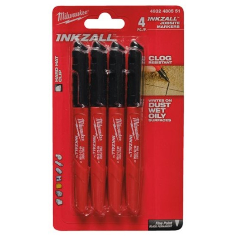 Набір маркерів Milwaukee INKZALL - 4 ед. (1 шт). (4932480551)