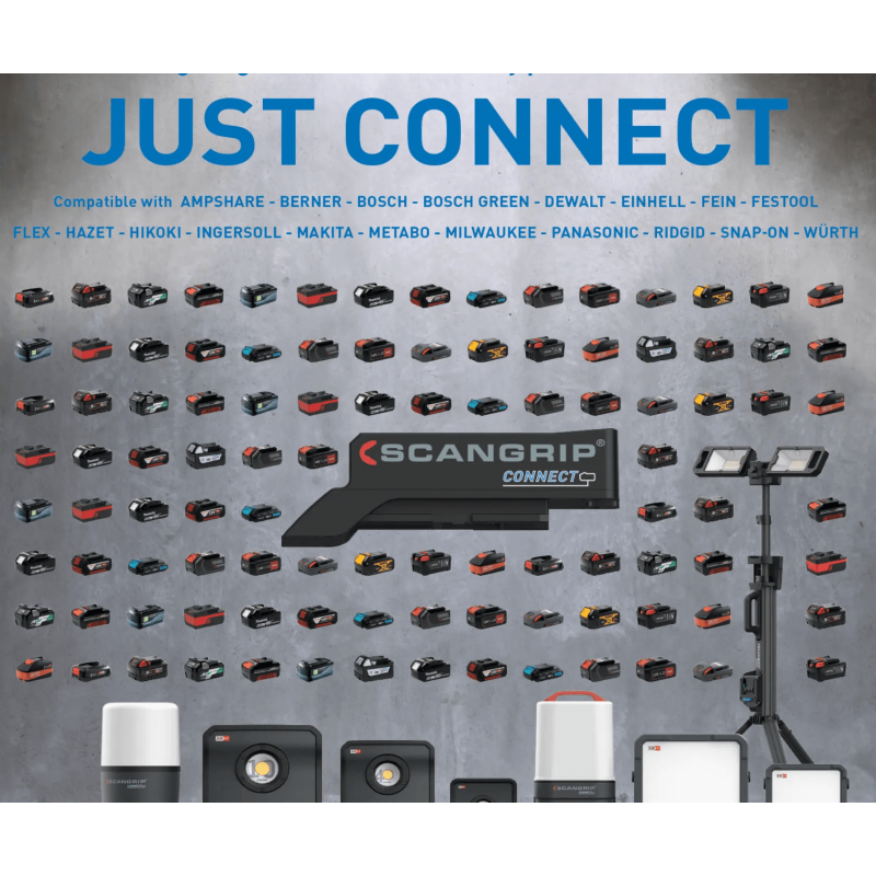Перехідник для акумуляторних
батарей Scangrip Smart Connector for
Milwaukee