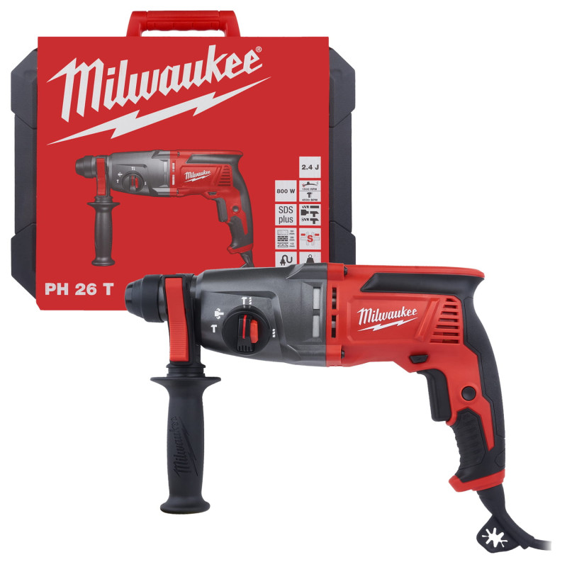Перфоратор 3-режимний SDS PLUS PH 26 T енергія удару 2,4 Дж MILWAUKEE (4933464580)