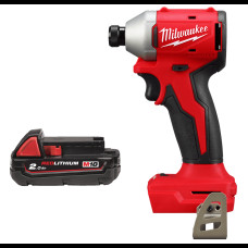Шуруповерт ударний акумуляторний MILWAUKEE M18 BLIDRC-0, 190Нм, каркас, M18 B2 (4933492839/B2)