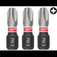 Біта MILWAUKEE SHOCKWAVE, PH3, 25мм, (3 шт.) (4932500354)