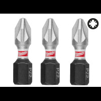 Біта MILWAUKEE SHOCKWAVE, PZ2, 25мм, (3 шт.) (4932500356)