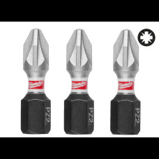 Біта MILWAUKEE SHOCKWAVE, PZ2, 25мм, (3 шт.) (4932500356)