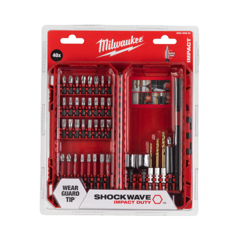 Набір біт для шуруповерта Milwaukee SHOCKWAVE (40 предметів) (4932492004)