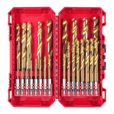 Набір свердел по металу MILWAUKEE RedHEX SHOCKWAVE HSS TiN PACKOUT, 25 шт (4932500420)