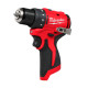 Дриль-шурупокрут, акумуляторний, MILWAUKEE M12 BLDDRC-0, (40Нм), (каркас), (4933499683)