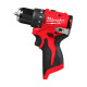 Дриль-шурупокрут, акумуляторний, MILWAUKEE M12 BLDDRC-0, (40Нм), (каркас), (4933499683)