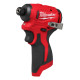 Гвинтоверт акумуляторний 1/4'' HEX MILWAUKEE M12 BLIDRC-0 (124Нм) (4933499689)