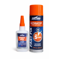 Клей двокомпонентний, спрей-активатор, MUSTANG FAST FIX, 200мл. + 50 г. (MG28)