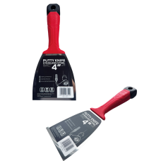 Однокомпонентний шпатель Olejnik Plastic Handle, 100 мм, загартована нержавіюча сталь, ергономічна форма (124010-1K)