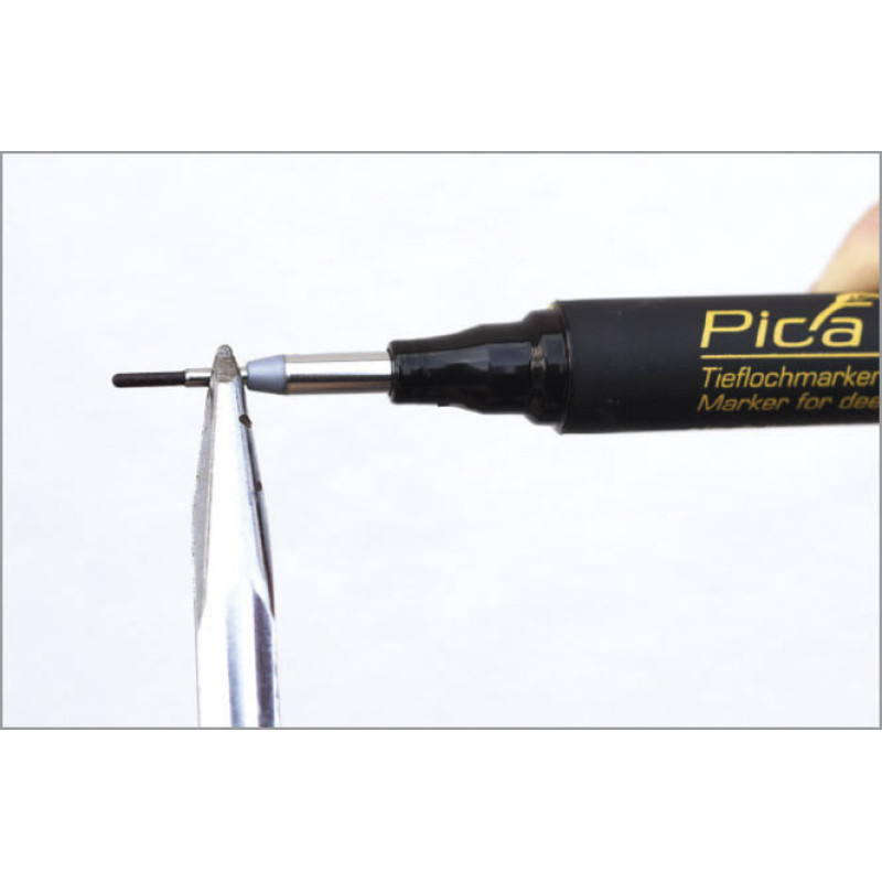 Маркер фірмовий з довгим носиком Pica-Ink Deep Hole Marker, 150/46 чорний (150/46)