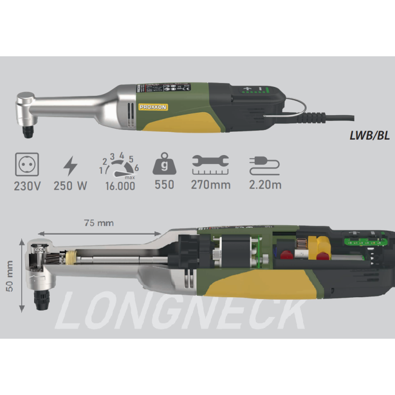 Бормашина кутова Proxxon, LWB/BL
(29207)