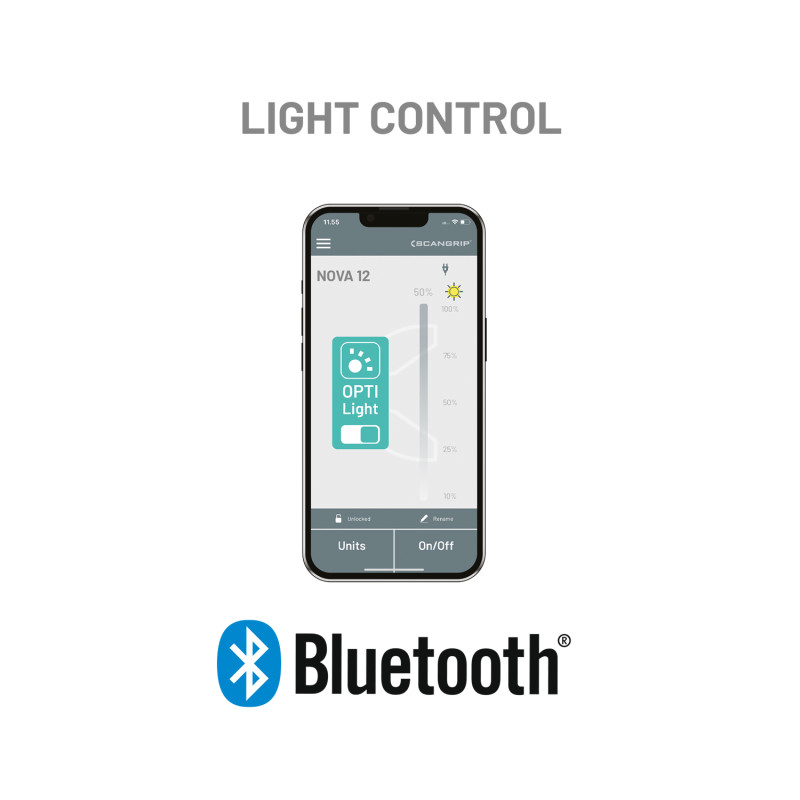 Прожектор переносний SCANGRIP 12 000 lumen NOVA 12  з Bluetooth керуванням) (03.6206)