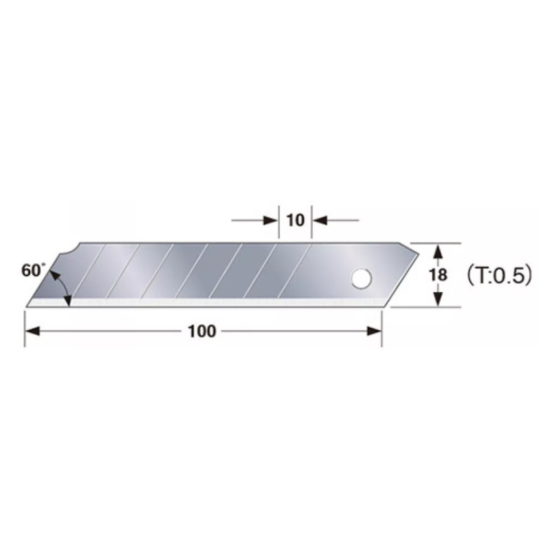Змінні леза 18 мм/DORA Cutter Blades 18mm TAJIMA 10шт/уп (CB50)