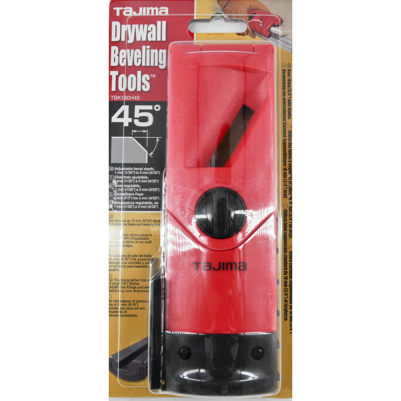 Рубанок кромочний для ГКЛ, TAJIMA Drywall Tool 45°, лезо 18 мм (TBK180-H45)