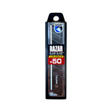 Змінні леза 18 мм/Cutter blades RAZAR BLACK 18mm, TAJIMA (LCB50RB-50H)