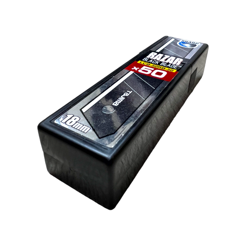 Змінні леза 18 мм/Cutter blades RAZAR BLACK 18mm, TAJIMA (LCB50RB-50H)