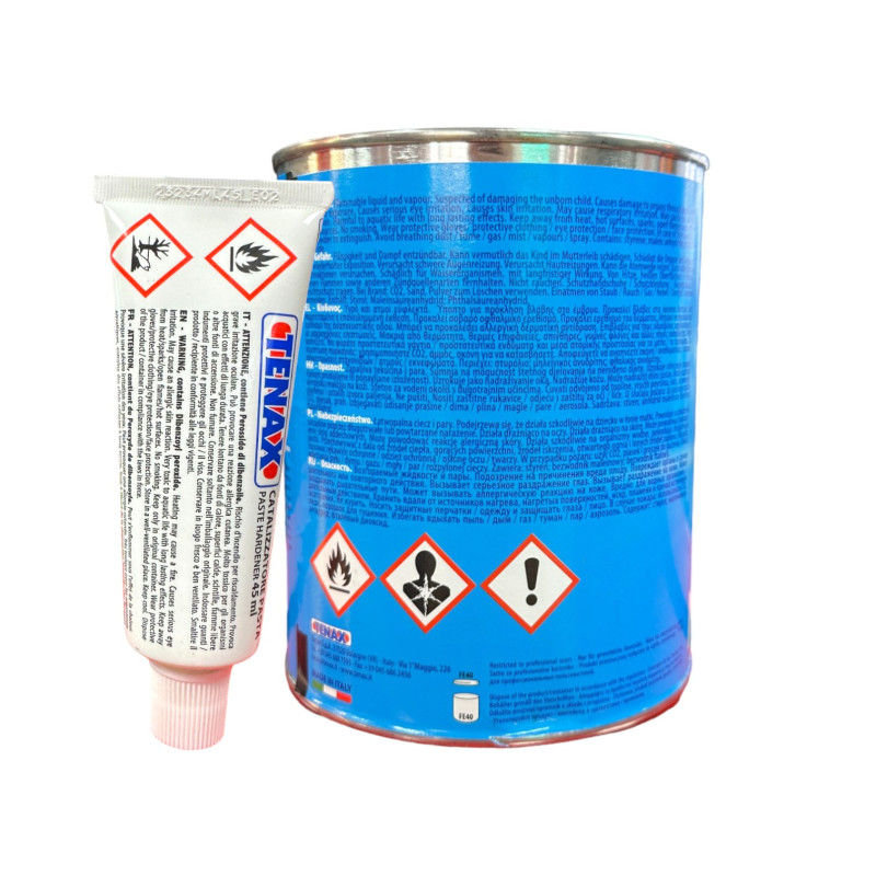 Поліефірний двокомпонентний клей Tenax Solido White 1L (04454)
