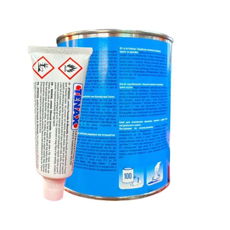 Поліефірний двокомпонентний клей Tenax Solido White 1L (04454)