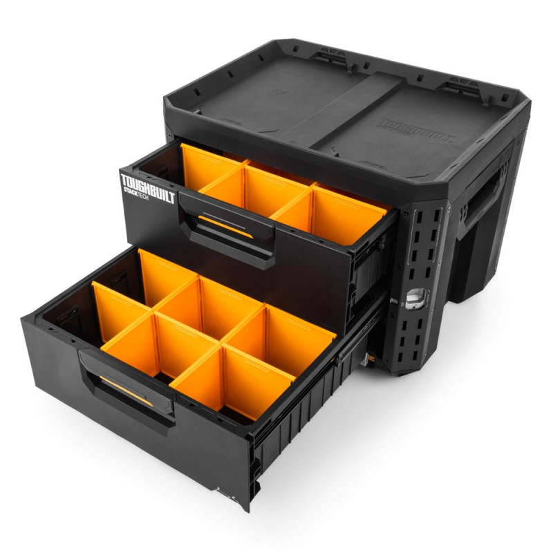 Скринька для інструментів ToughBuilt StackTech Drawer Locking Box з 2-ма висувними ящиком (TB-B1-D-72)